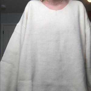 cream sweater